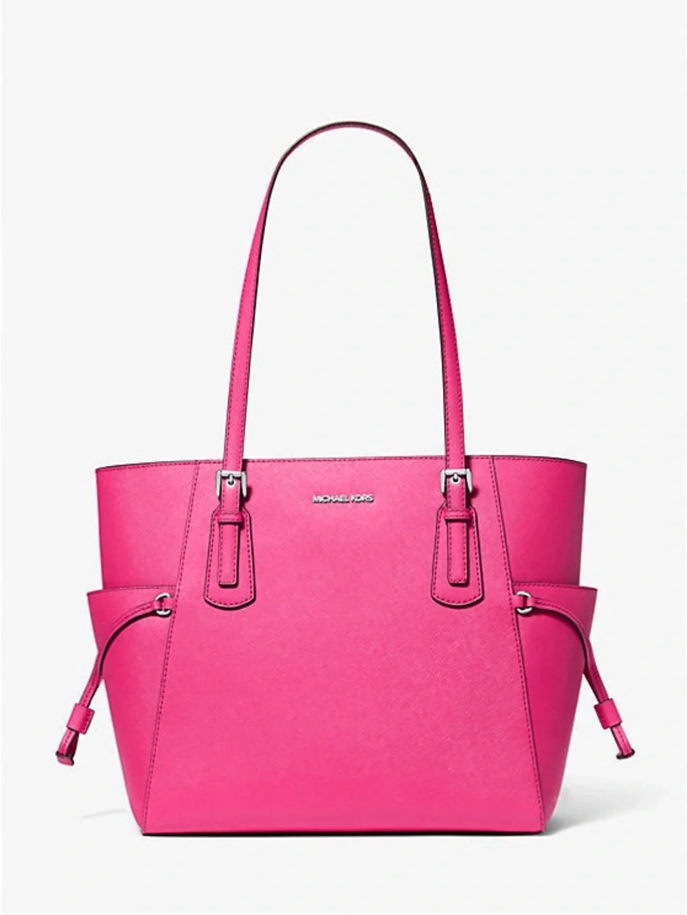 Michael Kors Pink Saffiano Leather Tote dragon fruit